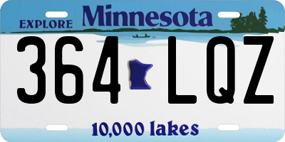 MN license plate 364LQZ