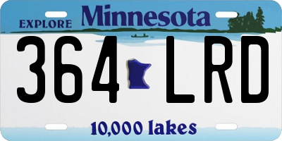 MN license plate 364LRD