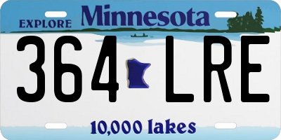 MN license plate 364LRE