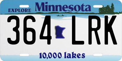 MN license plate 364LRK