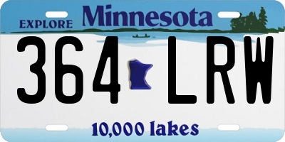 MN license plate 364LRW