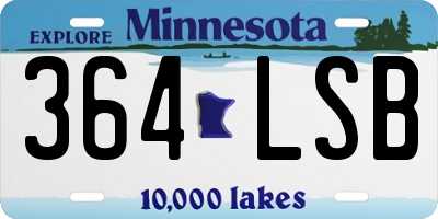 MN license plate 364LSB