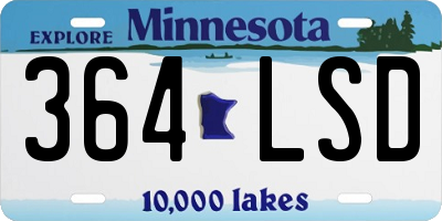 MN license plate 364LSD