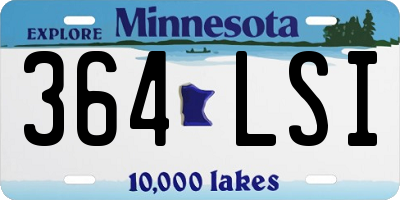MN license plate 364LSI