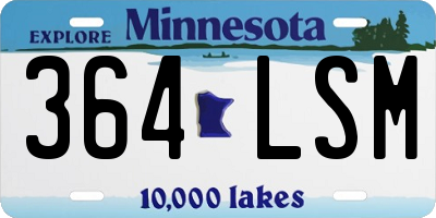 MN license plate 364LSM