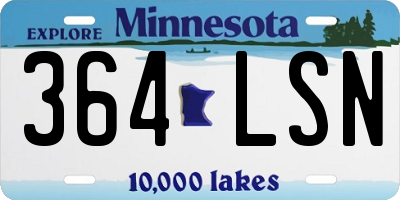 MN license plate 364LSN