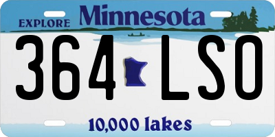MN license plate 364LSO