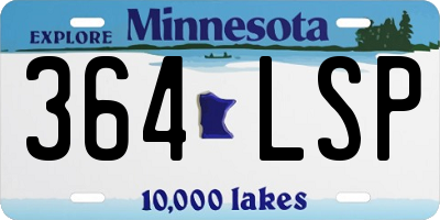 MN license plate 364LSP