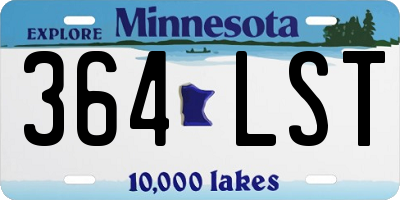 MN license plate 364LST