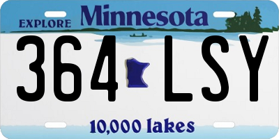 MN license plate 364LSY