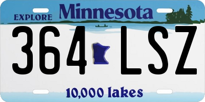 MN license plate 364LSZ