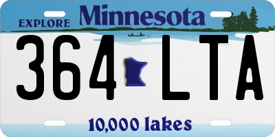 MN license plate 364LTA