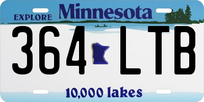 MN license plate 364LTB