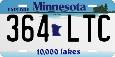 MN license plate 364LTC