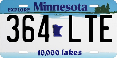 MN license plate 364LTE