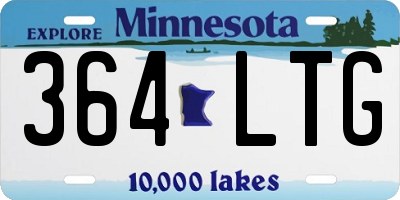 MN license plate 364LTG