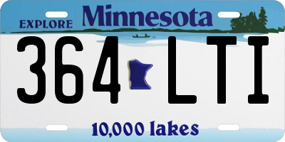 MN license plate 364LTI