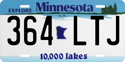 MN license plate 364LTJ