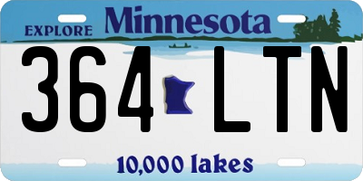 MN license plate 364LTN