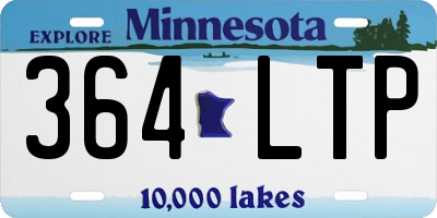 MN license plate 364LTP