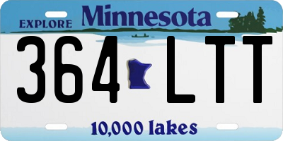 MN license plate 364LTT
