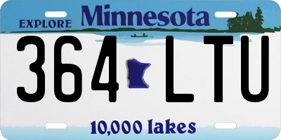 MN license plate 364LTU