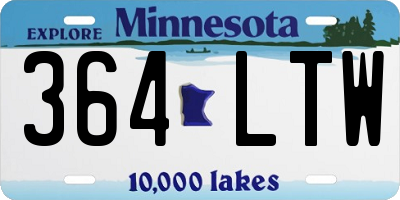 MN license plate 364LTW