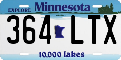 MN license plate 364LTX