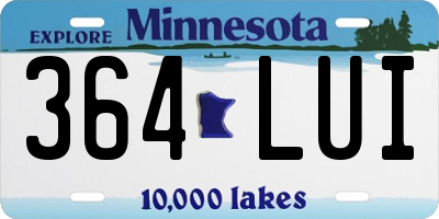 MN license plate 364LUI