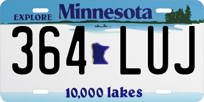 MN license plate 364LUJ