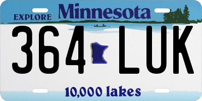MN license plate 364LUK