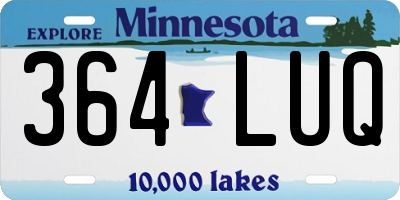 MN license plate 364LUQ
