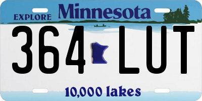 MN license plate 364LUT