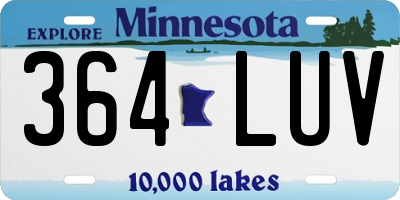 MN license plate 364LUV