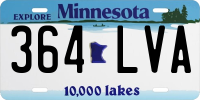 MN license plate 364LVA