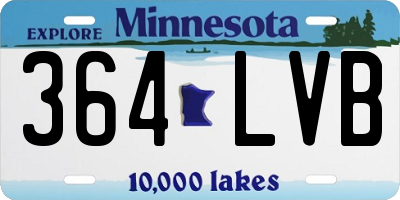MN license plate 364LVB