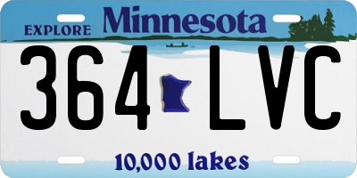 MN license plate 364LVC