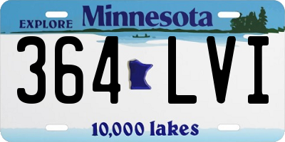 MN license plate 364LVI