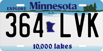 MN license plate 364LVK