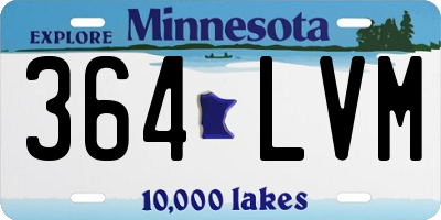 MN license plate 364LVM
