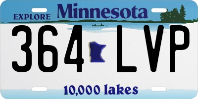 MN license plate 364LVP