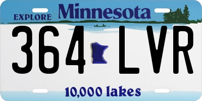 MN license plate 364LVR