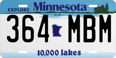 MN license plate 364MBM