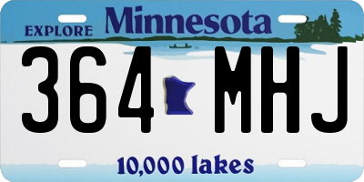 MN license plate 364MHJ