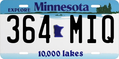 MN license plate 364MIQ
