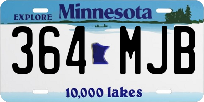 MN license plate 364MJB