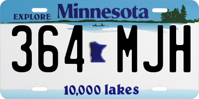 MN license plate 364MJH