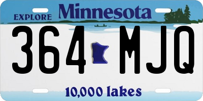 MN license plate 364MJQ