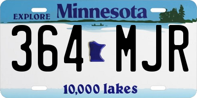 MN license plate 364MJR