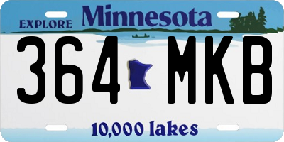 MN license plate 364MKB